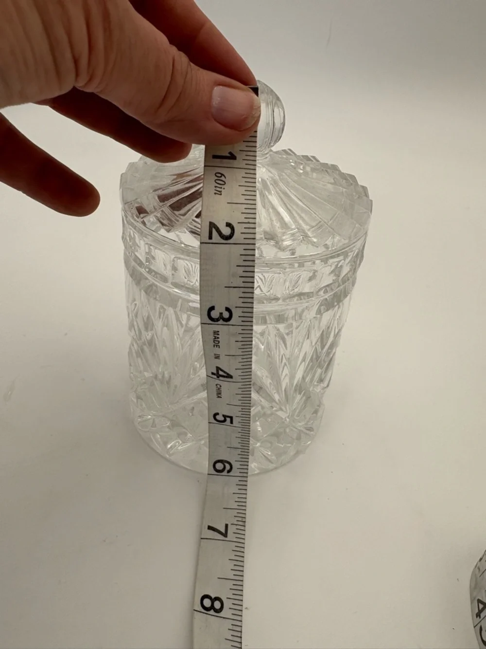 Vintage Clear Small Biscuit Jar